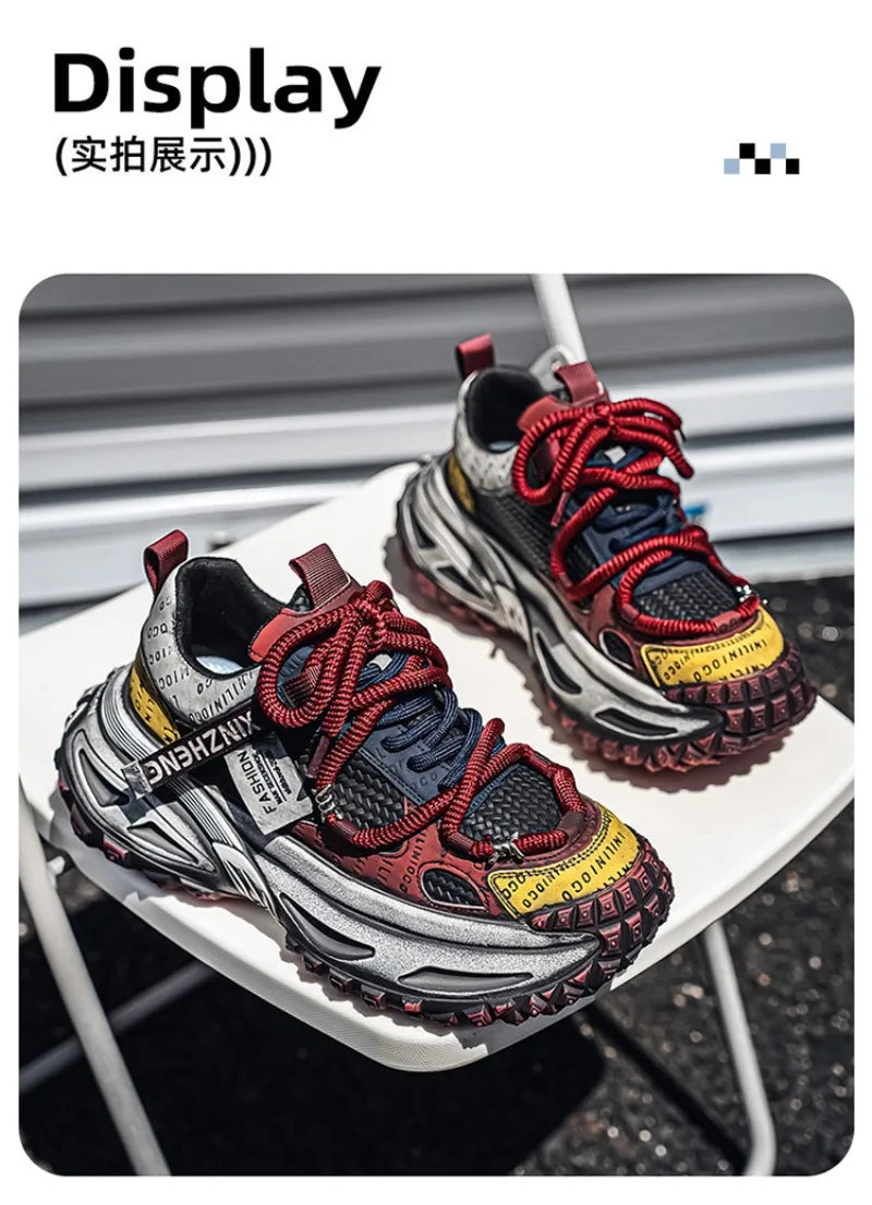 Shoes for Men Mesh Breathable Platform Sneakers Light Luxury High-end Casual Men Shoes Trend Comfort Men Shoes Кроссовки Мужские